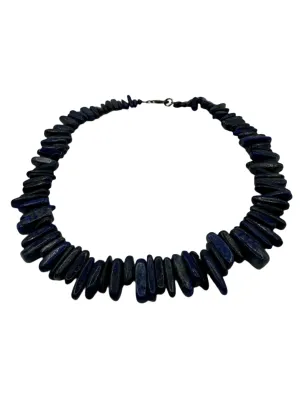 Lapis Chunky Stone Necklace 1960s