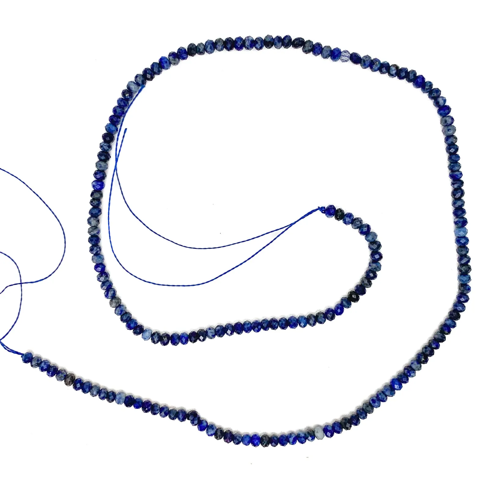 Lapis Lazuli 3mm Faceted Rondelle Bead Strand