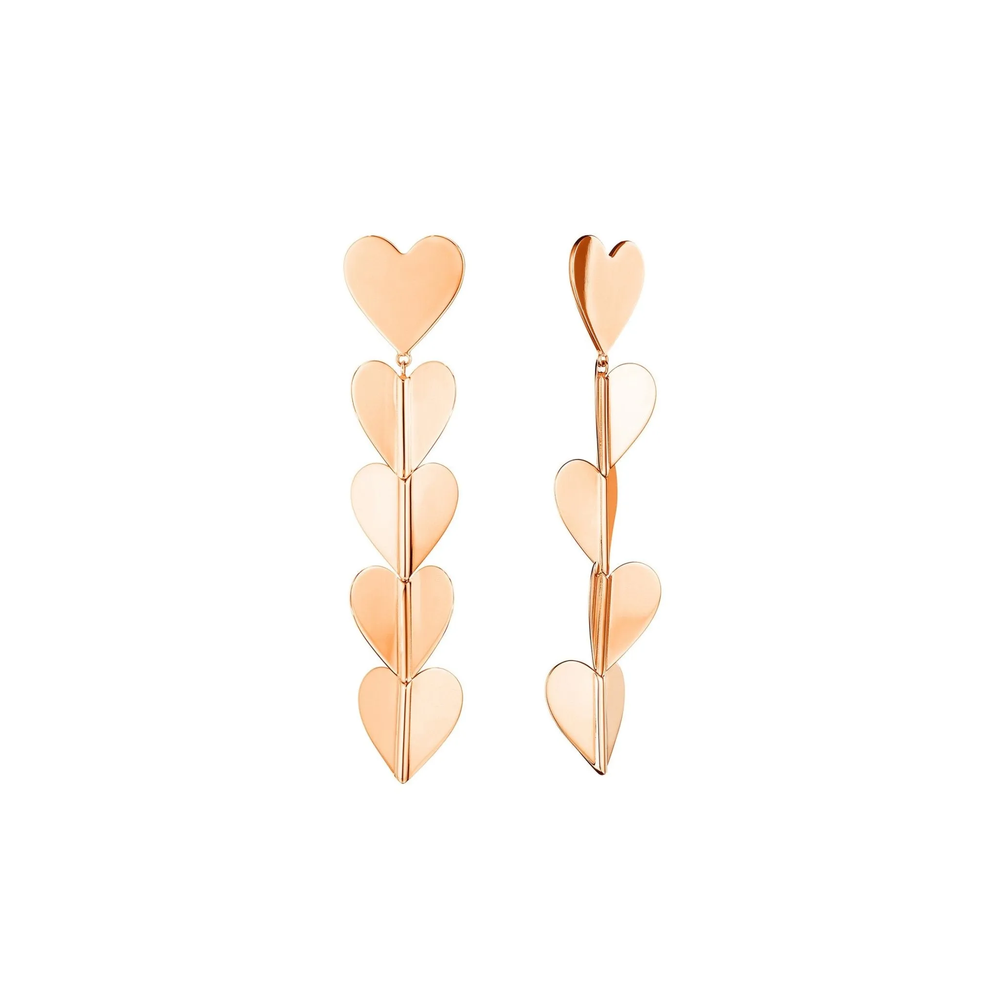 Large Rose Gold Wings of Love Drop Earrings