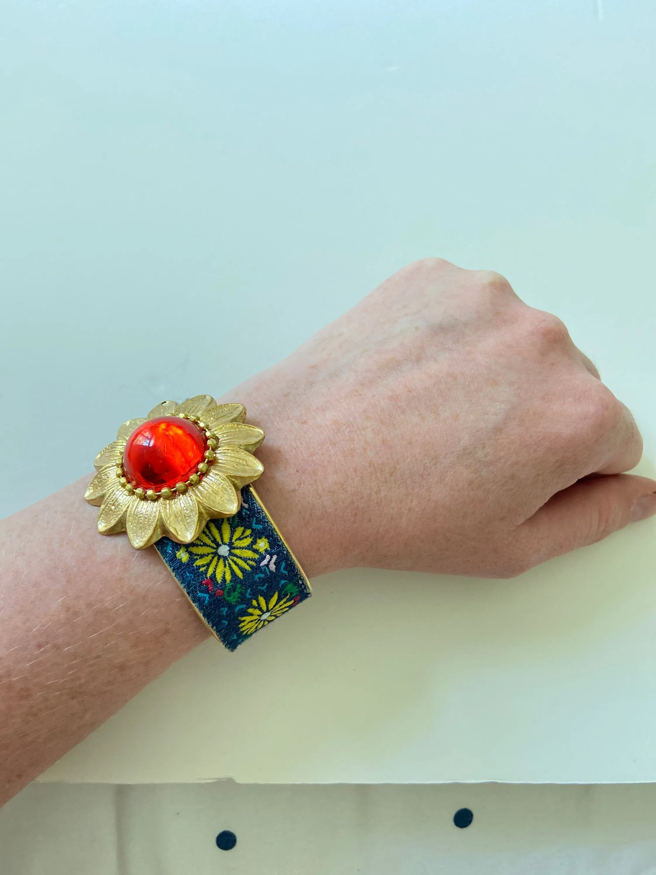 Larsa Flower Cuff Bracelet