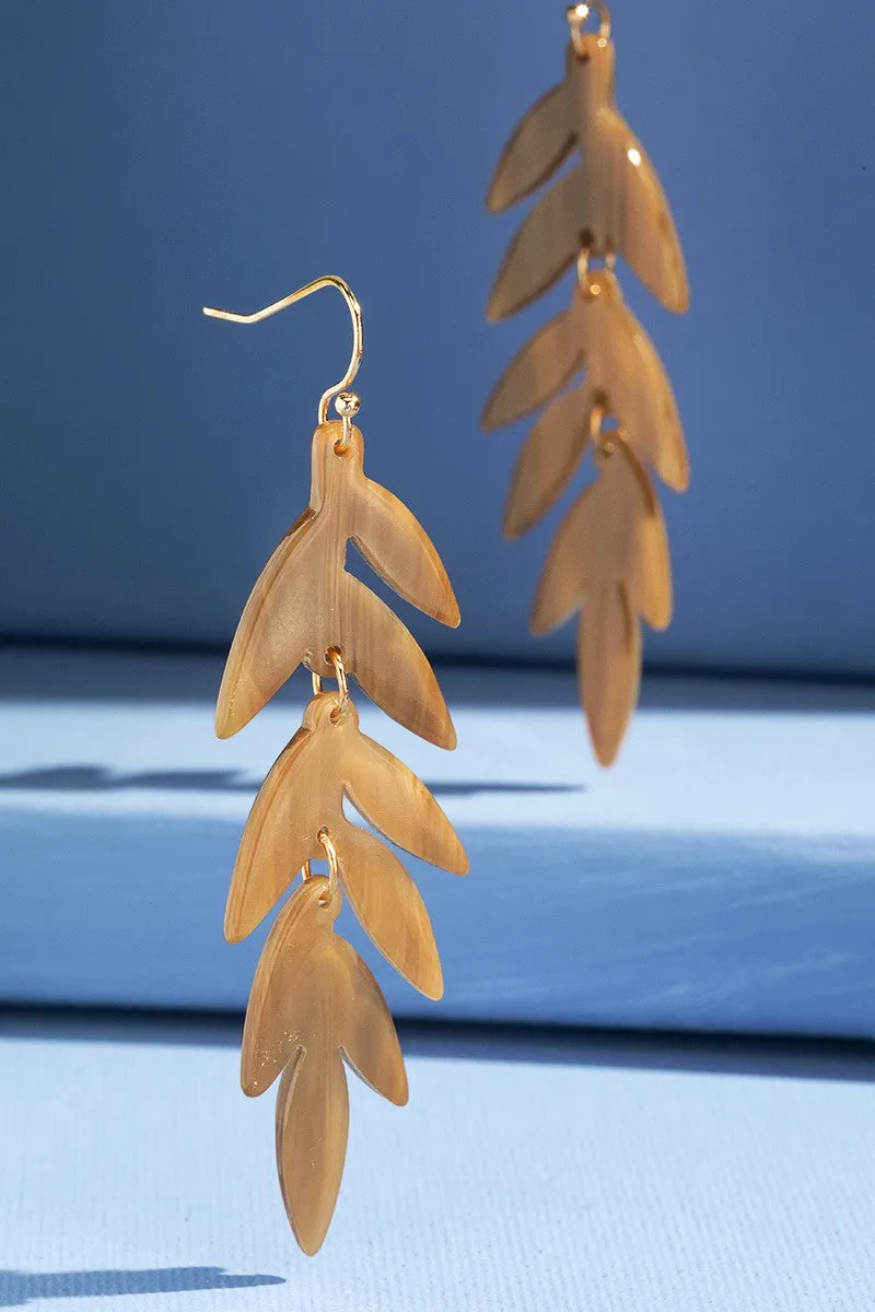 Leaf Dangle Drop Earrings