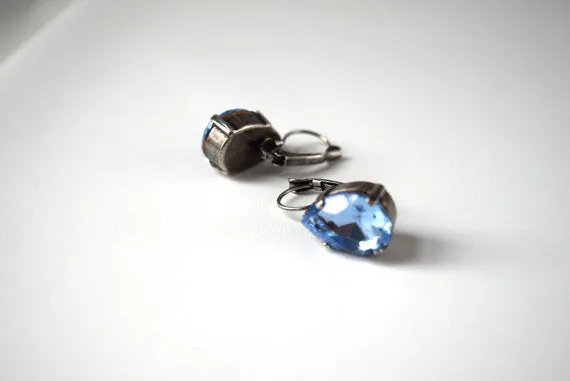 Light Blue Teardrop Earring