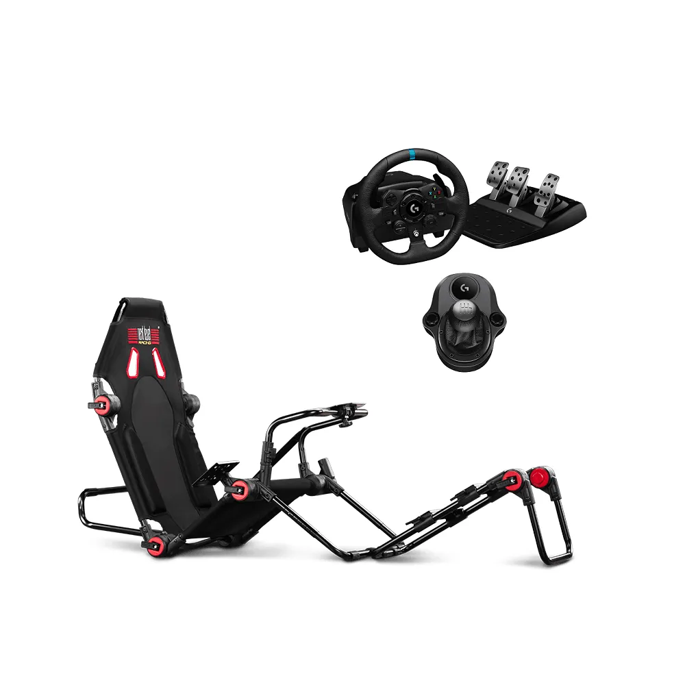 Logitech G923 TrueForce Racing Wheel & Gear shifter & Next Level F-GT LITE Racing Cockpit (NLR-S015) Combo