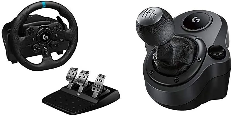 Logitech G923 TrueForce Racing Wheel & Gear shifter & Next Level F-GT LITE Racing Cockpit (NLR-S015) Combo