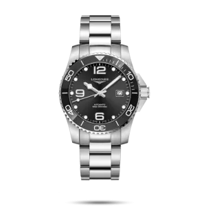 Longines Hydroconquest Watch Stainless Steel Black Dial 41mm Automatic