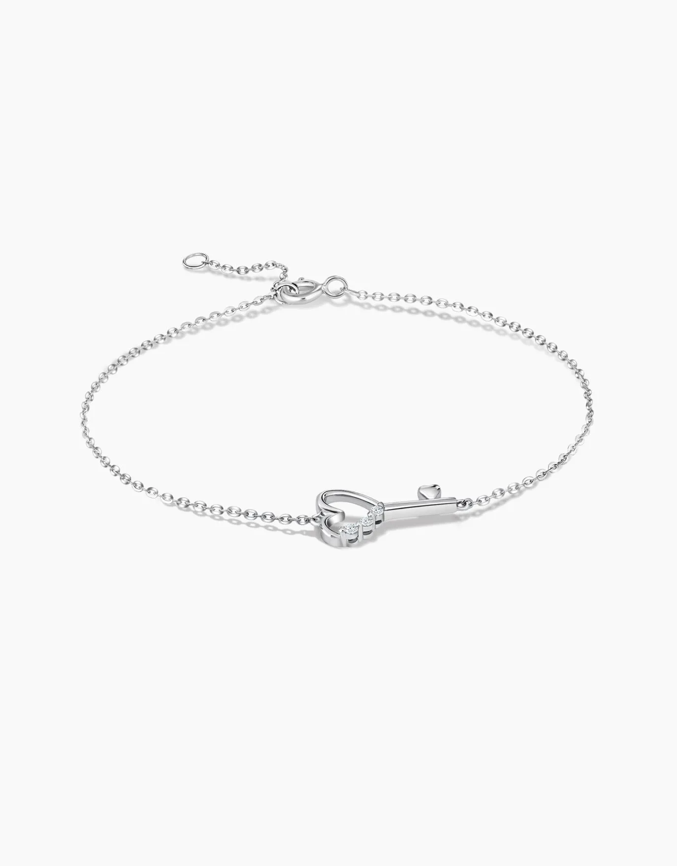 LVC Cheri Heart Key Diamond Bracelet