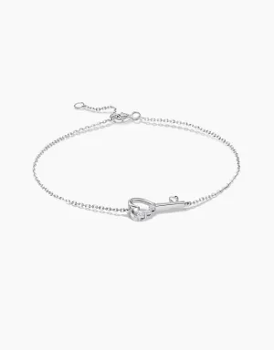 LVC Cheri Heart Key Diamond Bracelet