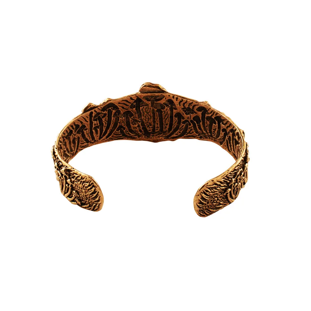 Magic Mushroom Cuff in Bronze with Silver Accents- Narrow