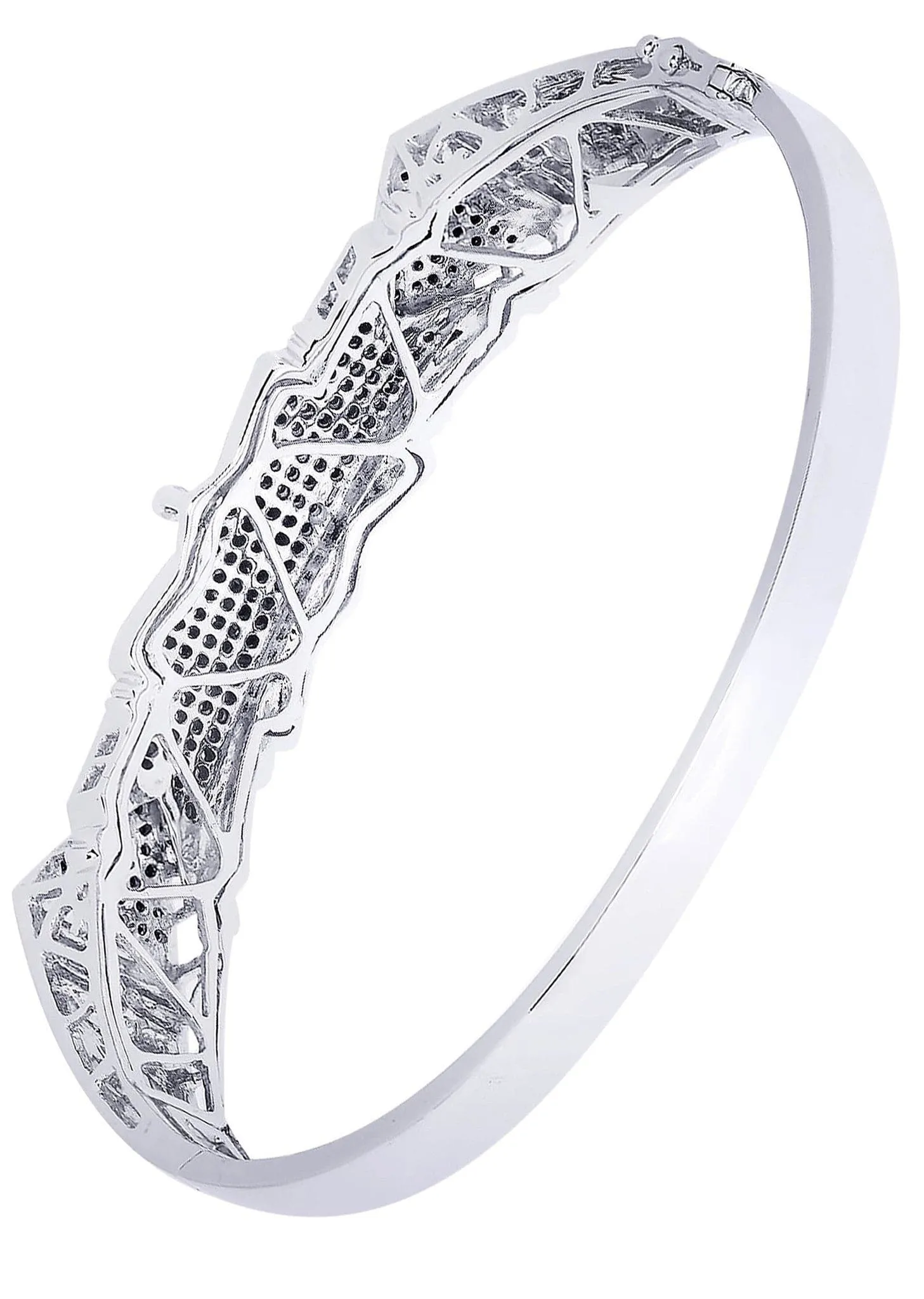 Mens Diamond Bangle White Gold| 1.51 Carats| 32.39 Grams