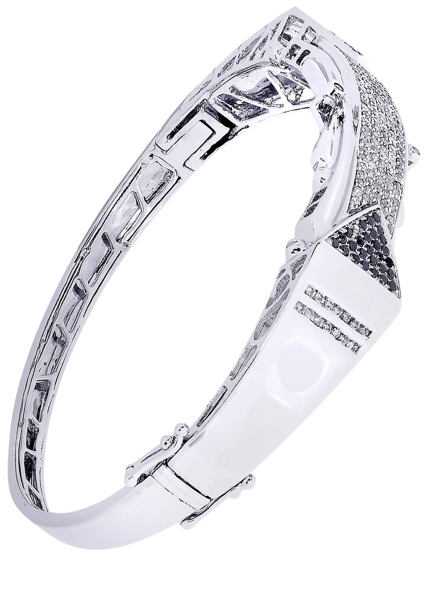 Mens Diamond Bangle White Gold| 1.51 Carats| 32.39 Grams