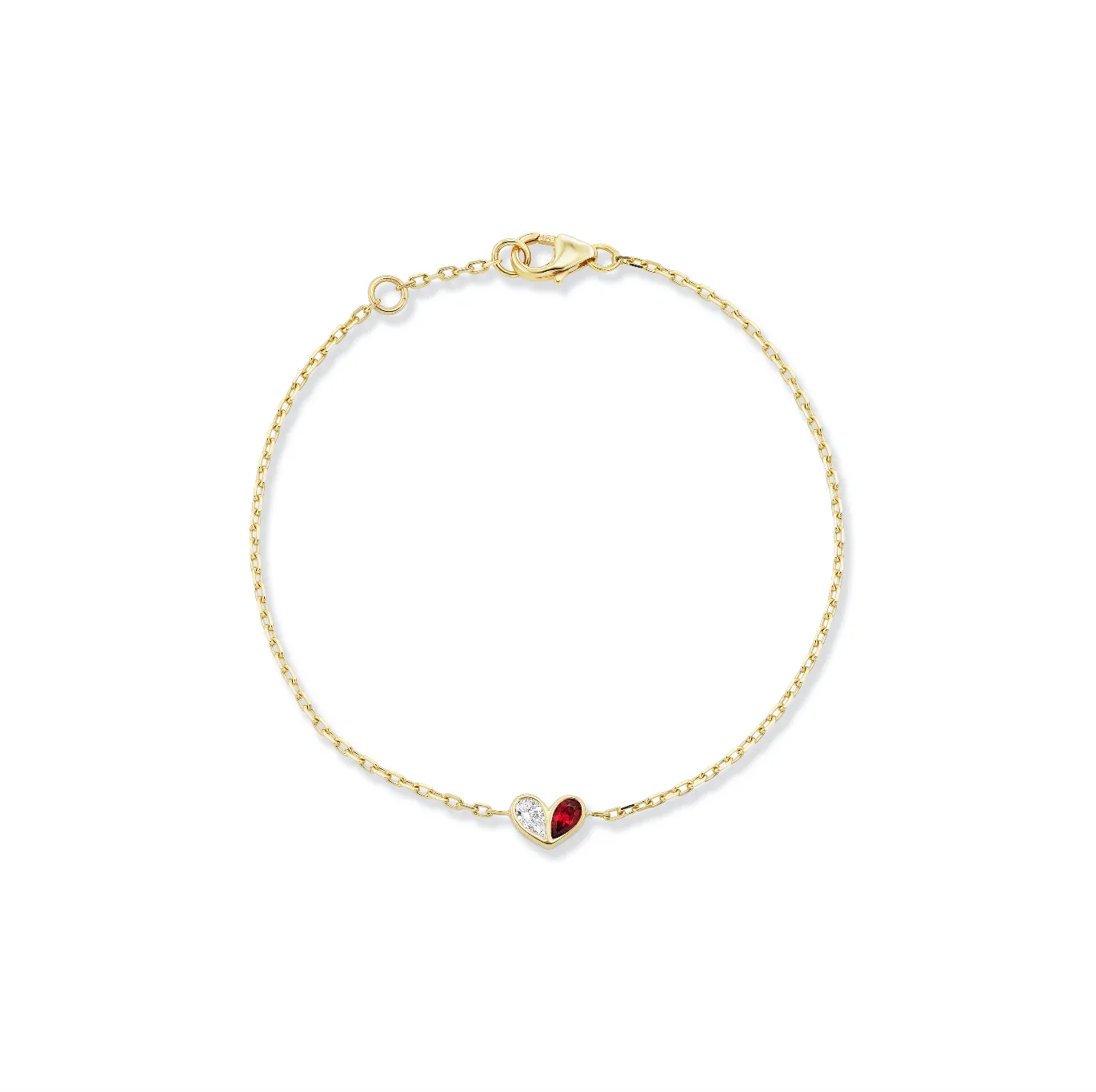 Mini Sweetheart Bracelet Diamond & Ruby