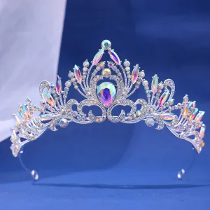 Multicolor Crystal Party Tiara Crown Hair Accessories For Women