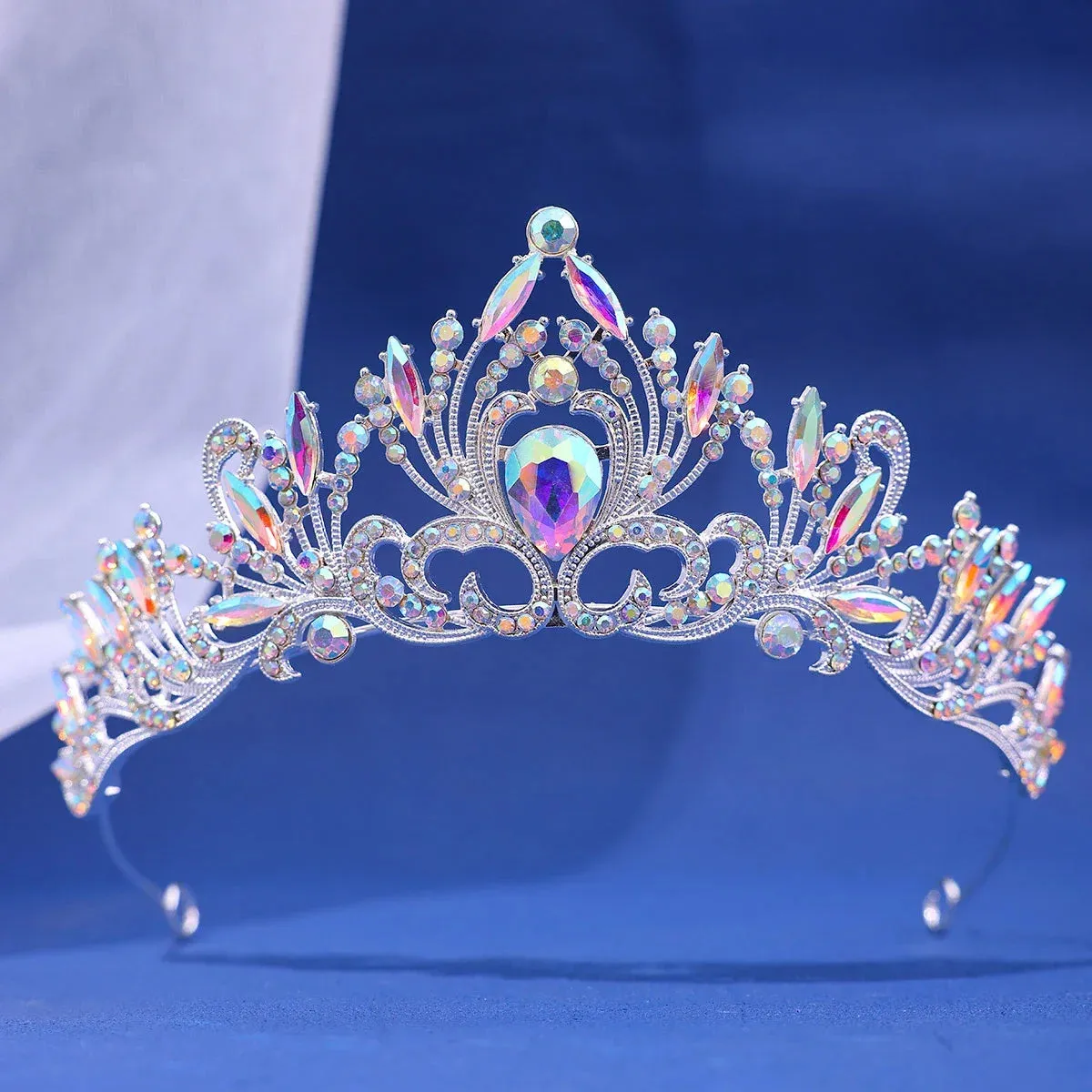 Multicolor Crystal Party Tiara Crown Hair Accessories For Women