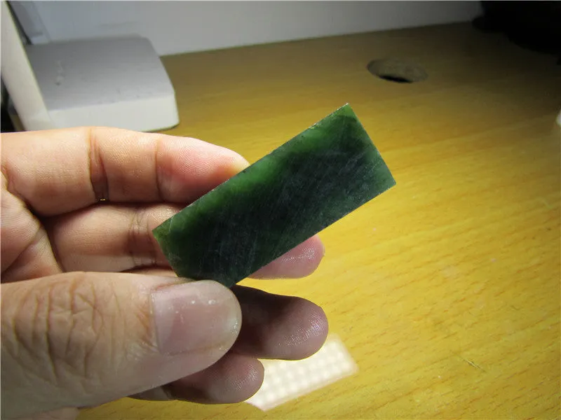 Natural Siberian Jade Rough Russia nephrite Raw (52.73g, 43X26X16mm)