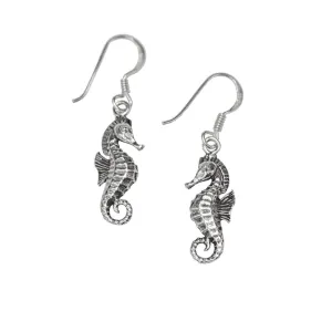 NEW: Silver Seahorse Earrings, Sterling Silver Sea Life Jewellery