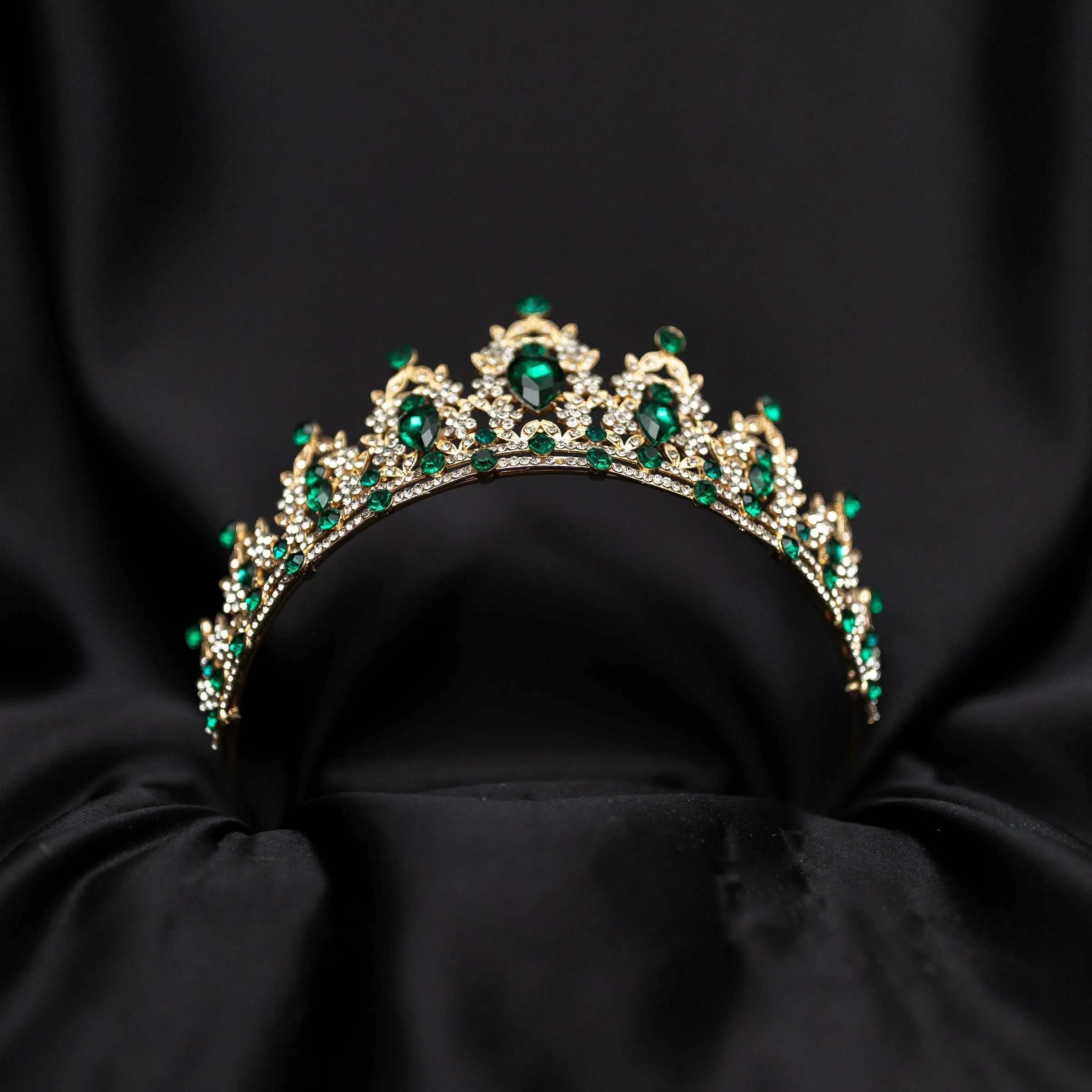 Ophelia's Tiara In Green & Gold