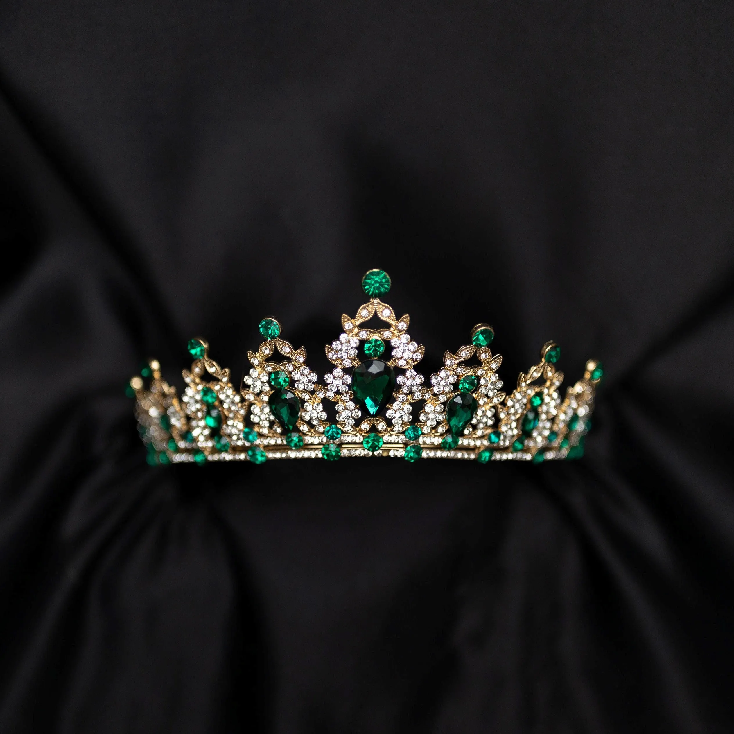 Ophelia's Tiara In Green & Gold