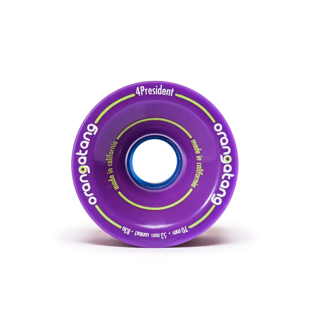 Orangatang 4President 70mm 83a Longboard Wheels - Purple (Set of 4)