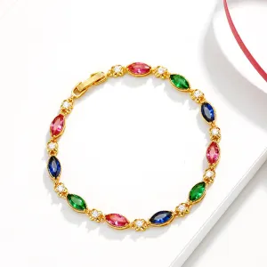 Ornament Alloy Girls' Jewelry Wholesale Fashion Retro Imitation Ruby Bracelet for Women