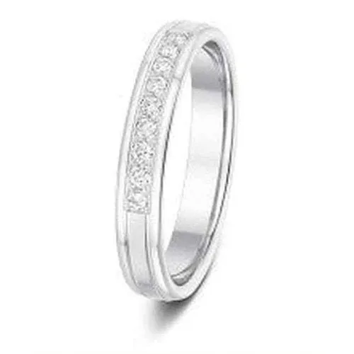 Pavé set brilliant cut diamond band