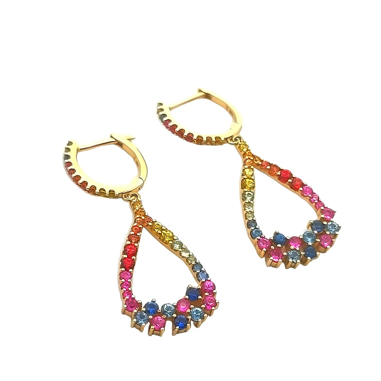 Rainbow Teardrop Earrings