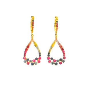 Rainbow Teardrop Earrings