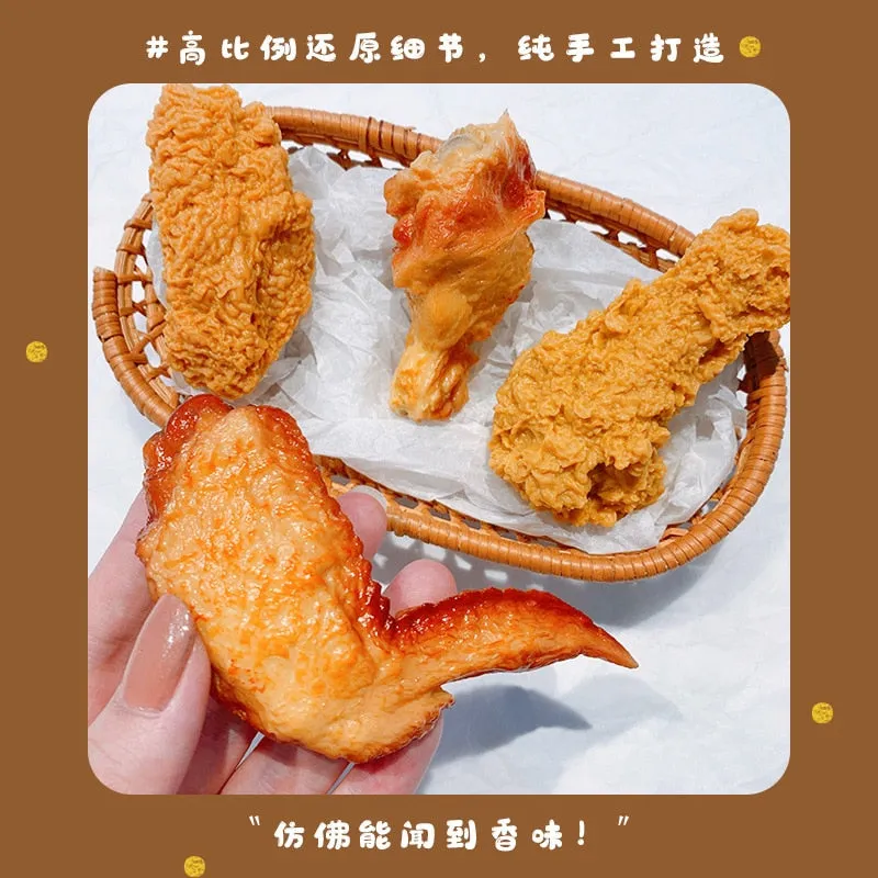 Realistic Fried Chicken Hair Clips