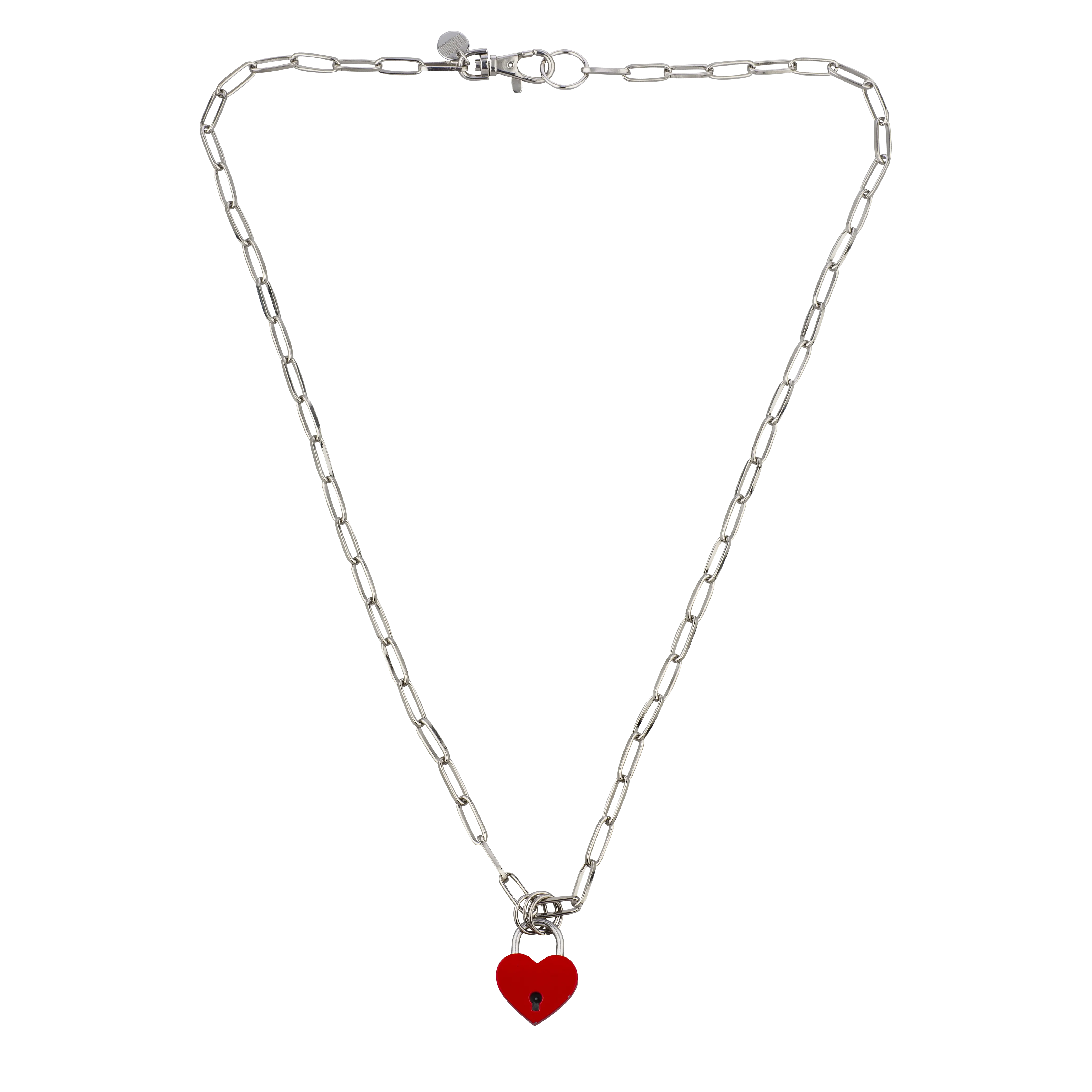 RED LIP HEART CHOKER