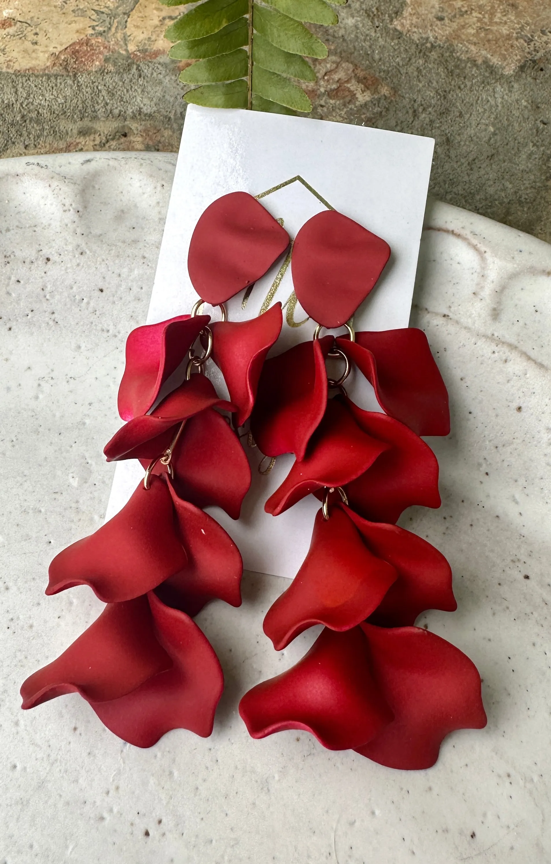 Reverse Petal Dangle Earrings