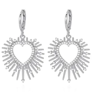 Sadie Starburst Heart Earrings | 925 Sterling Silver