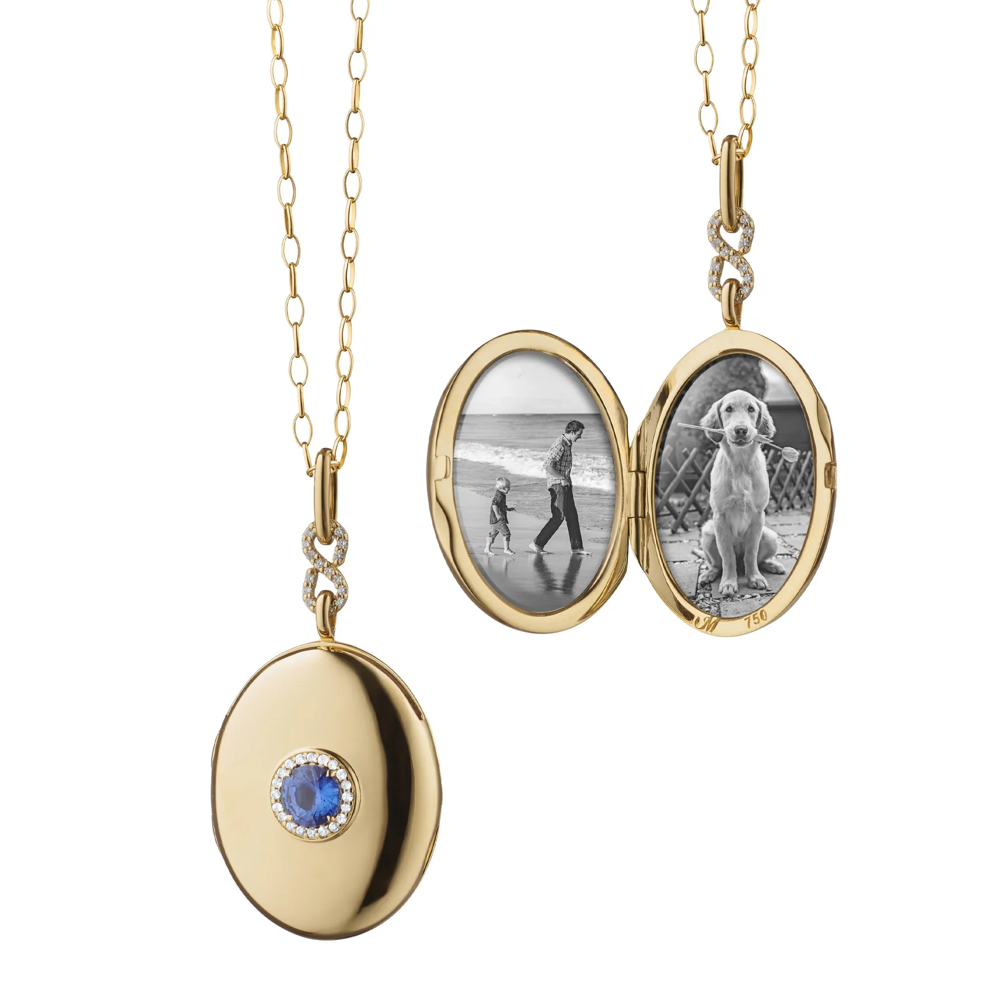 Sapphire Infinity Locket