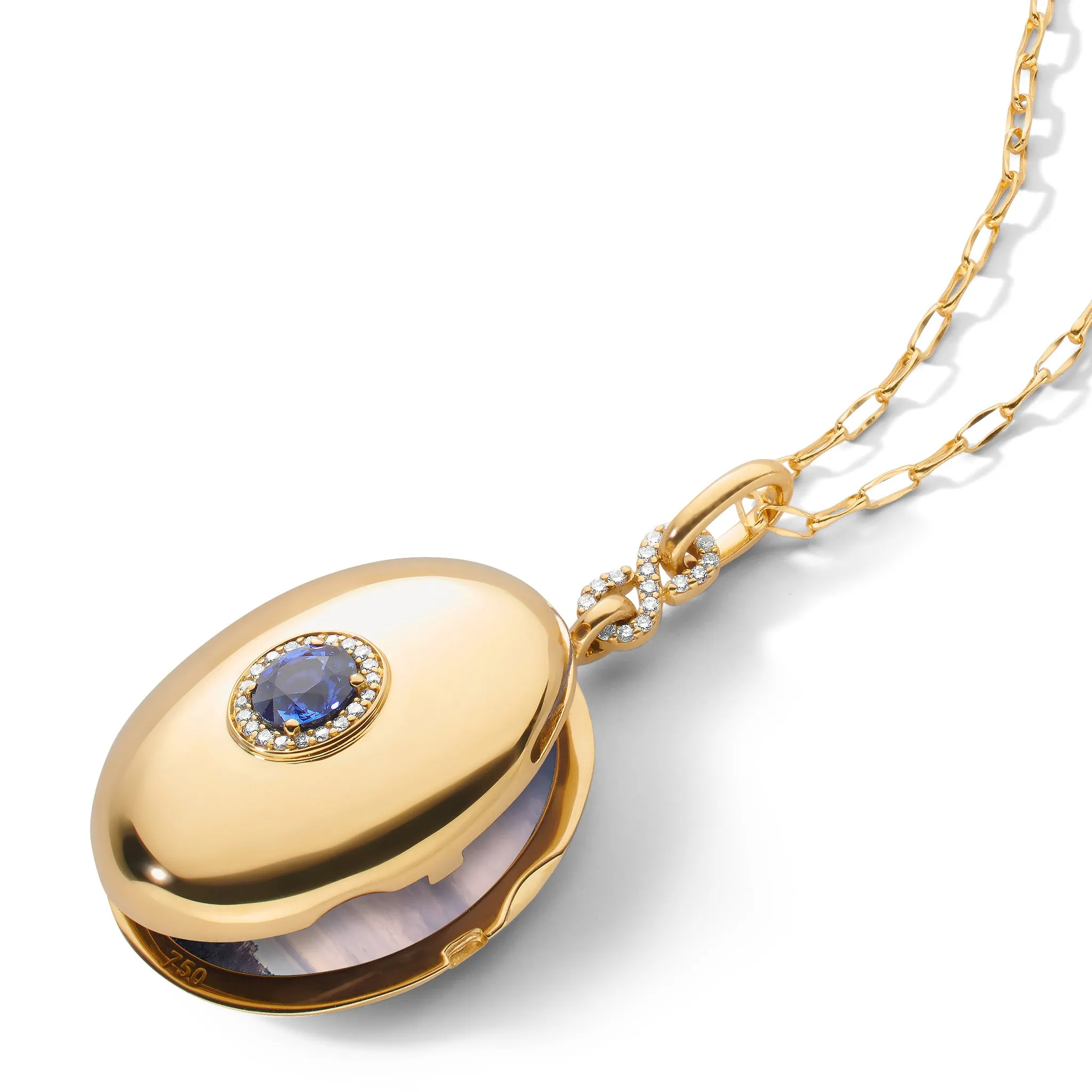 Sapphire Infinity Locket