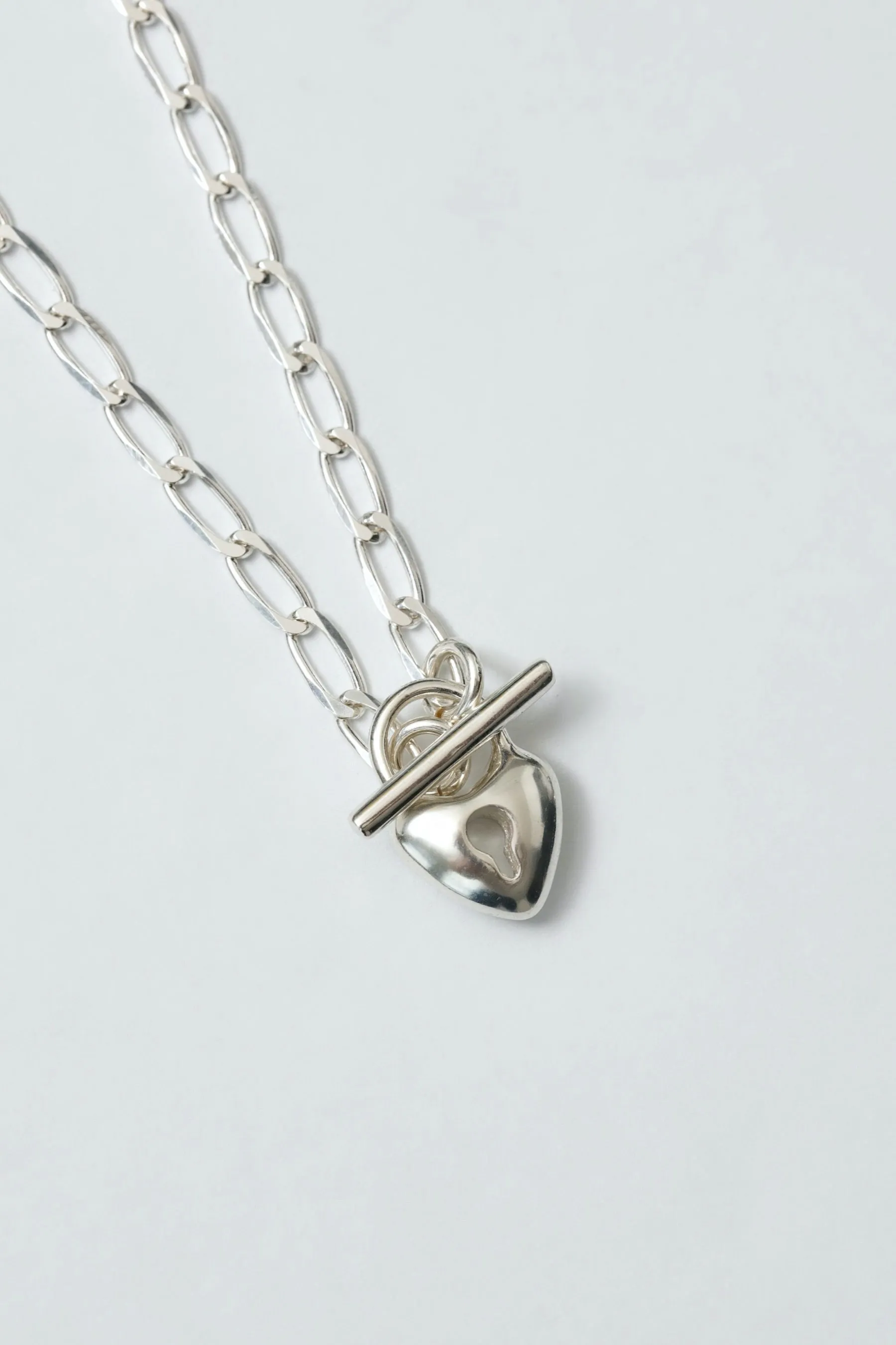 Silver Heart Toggle Necklace