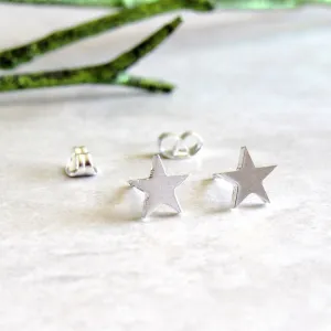 Silver Star Earrings