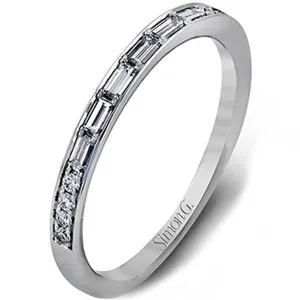 Simon G. Baguette Cut Diamond Wedding Band