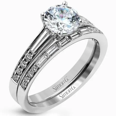 Simon G. Baguette Cut Diamond Wedding Band