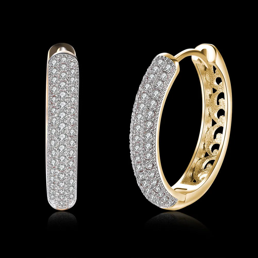 SKMEI LKN008 Clear Zircon Hoop Earrings for Women