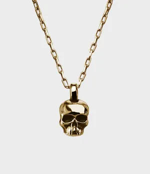 Skull Necklace / 9 Carat Yellow Gold / No Stones