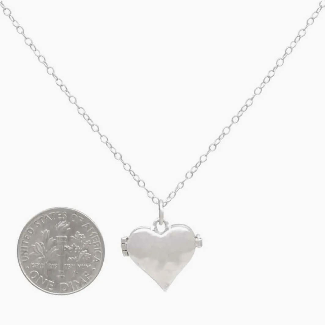 Sterling Silver Heart Locket Necklace