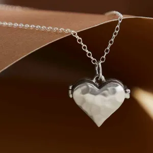 Sterling Silver Heart Locket Necklace