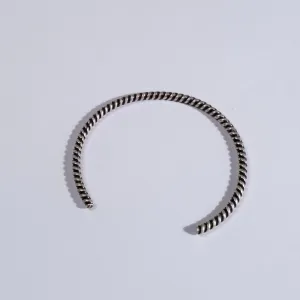 Sterling Silver Oxidized Twist Cuff Bracelet