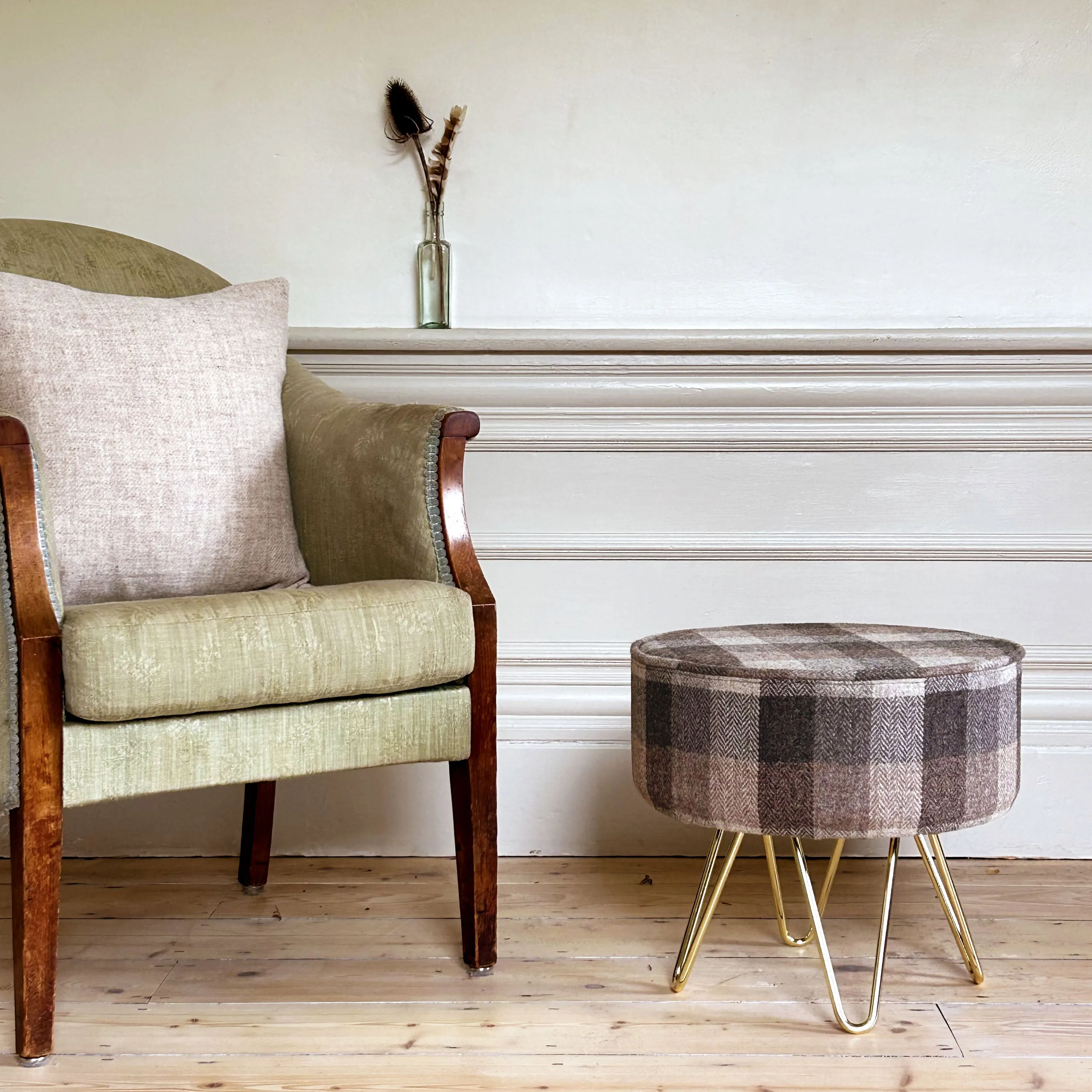 Tarbert Herringbone Footstool