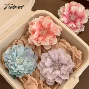 TAVIMART  -  1PCS Peony Flower Hair Clip Sweet Big Flower Headwear Hairpin Bohemia Ponytail Hairpin Party Jewelry