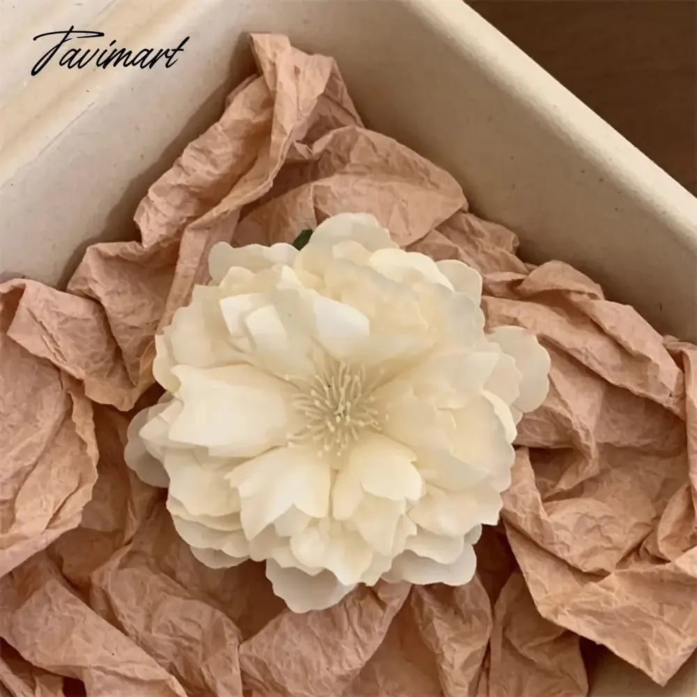 TAVIMART  -  1PCS Peony Flower Hair Clip Sweet Big Flower Headwear Hairpin Bohemia Ponytail Hairpin Party Jewelry