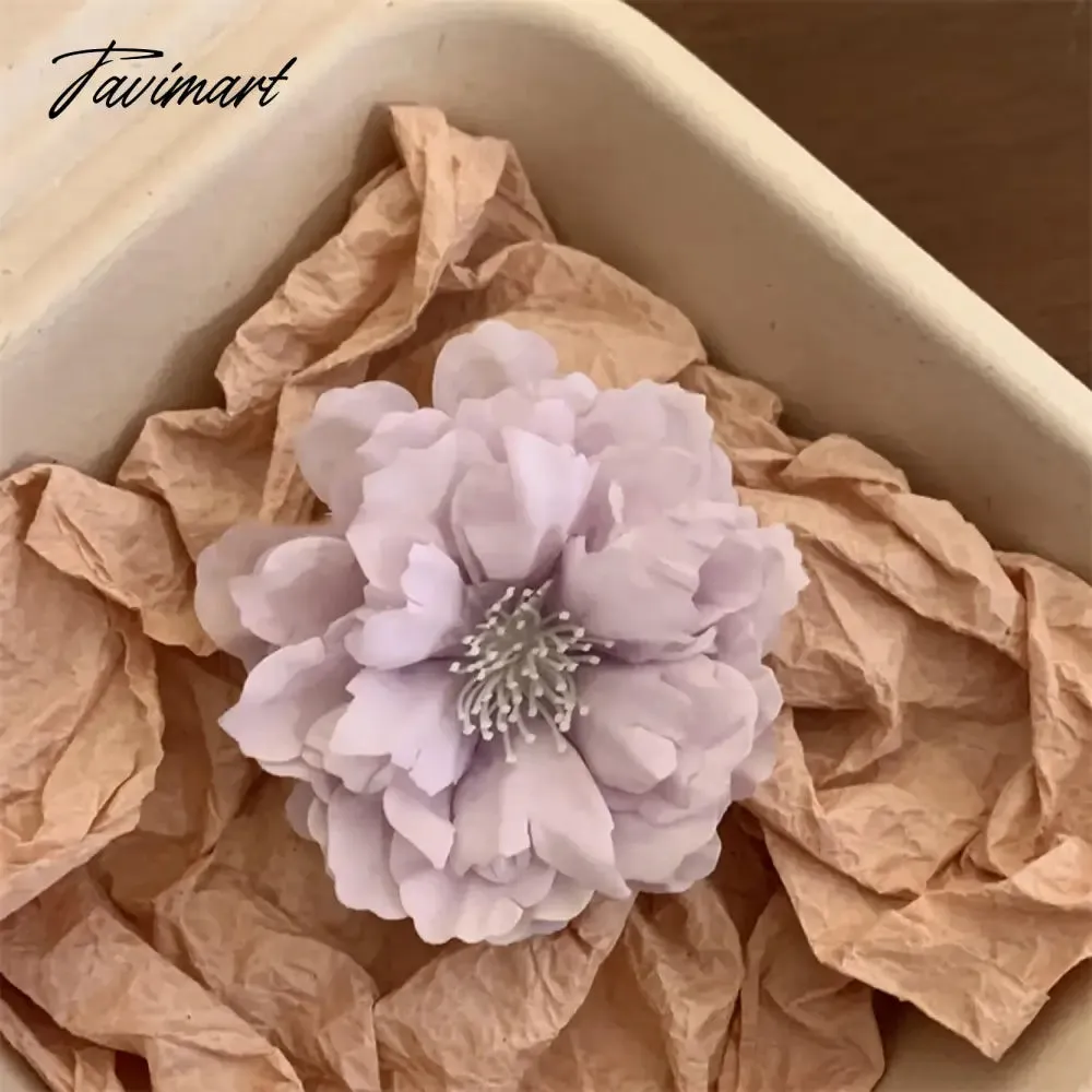 TAVIMART  -  1PCS Peony Flower Hair Clip Sweet Big Flower Headwear Hairpin Bohemia Ponytail Hairpin Party Jewelry