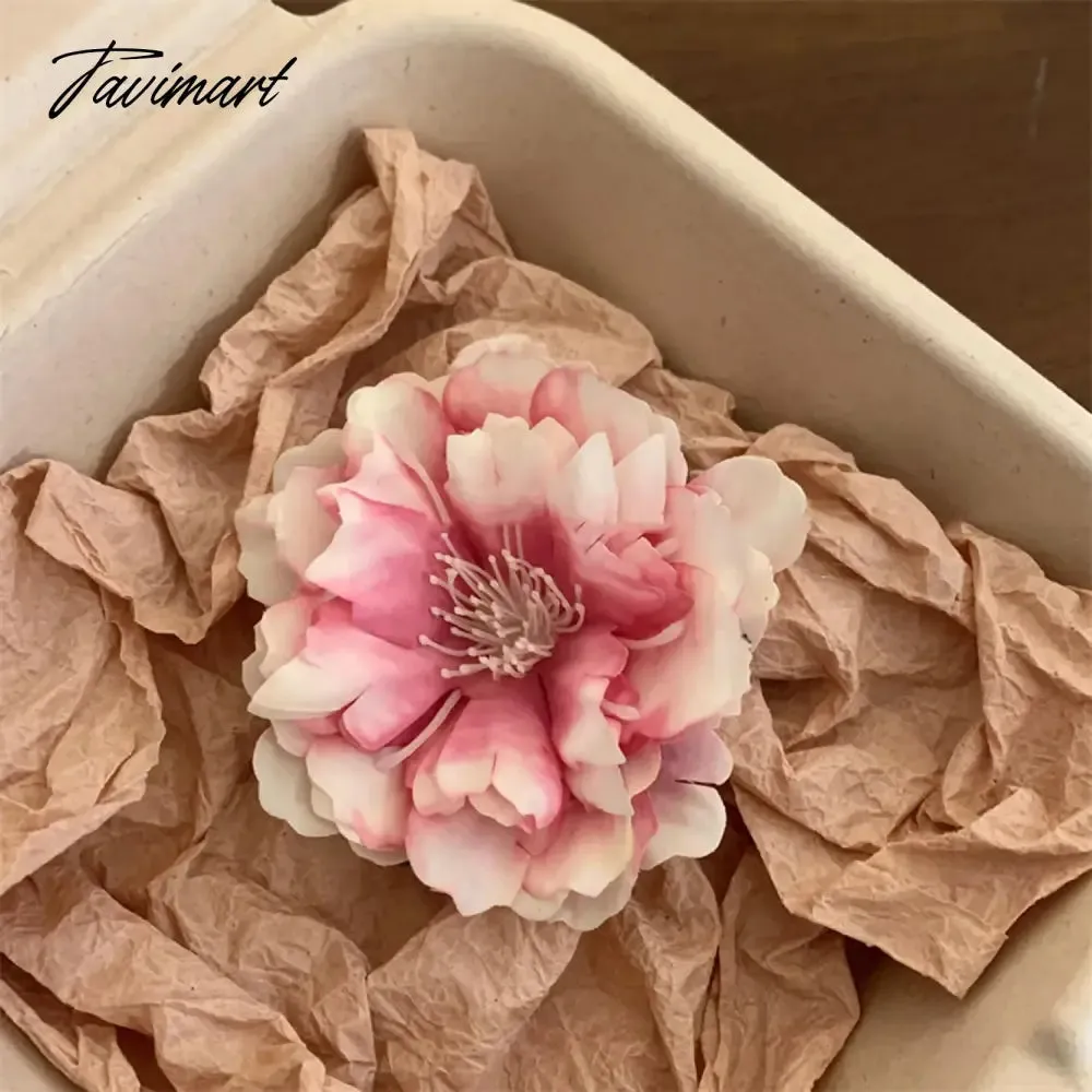 TAVIMART  -  1PCS Peony Flower Hair Clip Sweet Big Flower Headwear Hairpin Bohemia Ponytail Hairpin Party Jewelry