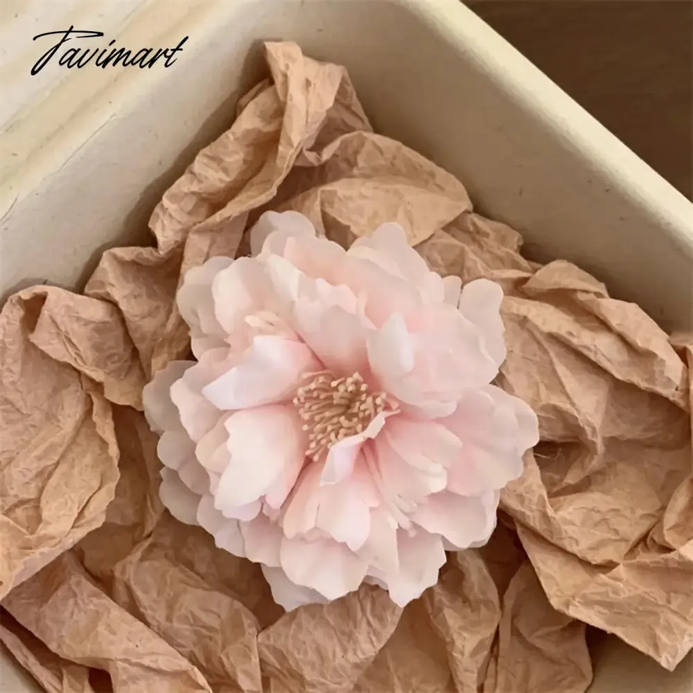 TAVIMART  -  1PCS Peony Flower Hair Clip Sweet Big Flower Headwear Hairpin Bohemia Ponytail Hairpin Party Jewelry