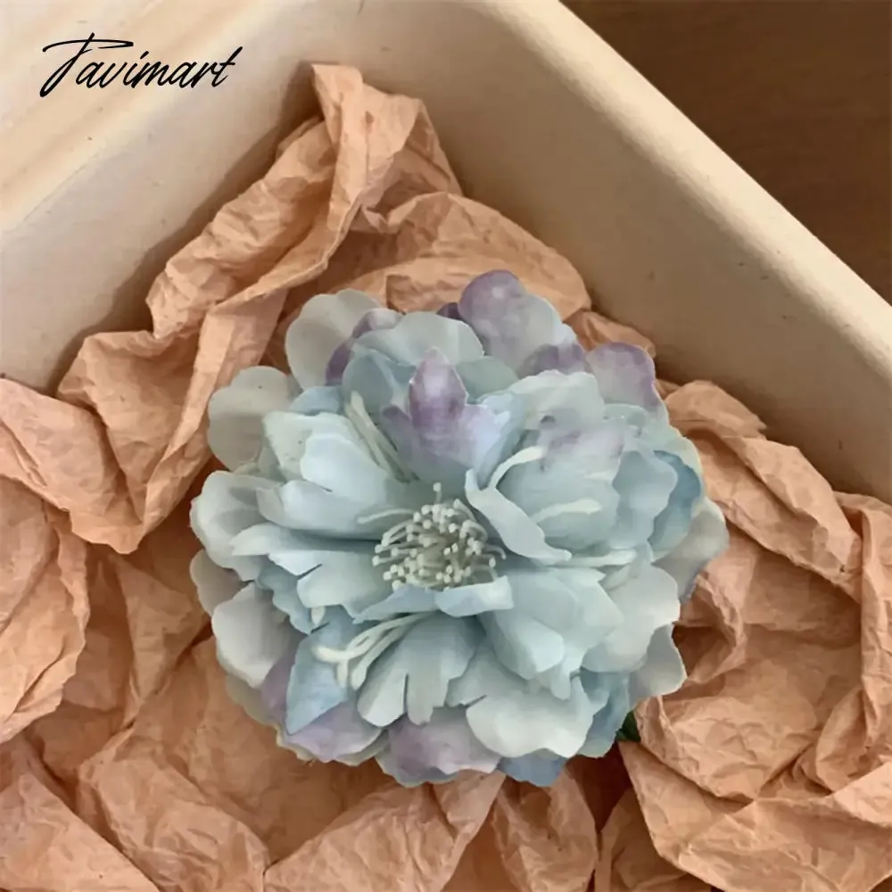 TAVIMART  -  1PCS Peony Flower Hair Clip Sweet Big Flower Headwear Hairpin Bohemia Ponytail Hairpin Party Jewelry