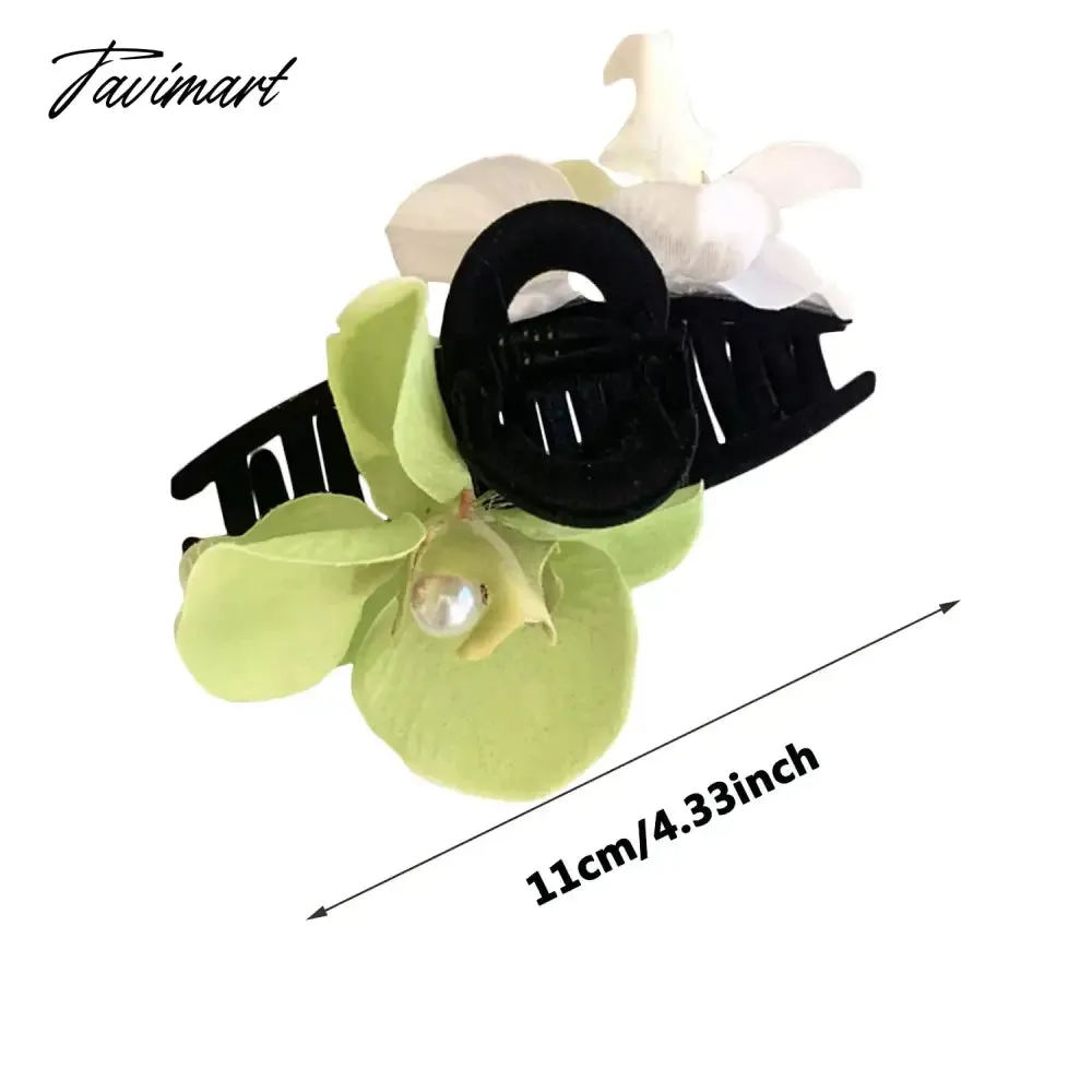 TAVIMART  -  New Butterfly Orchid Flower Hair Clip Claw Women Ladies Fairy Flower Side Clips Headwear Hairpin Barrette Hair Accessories