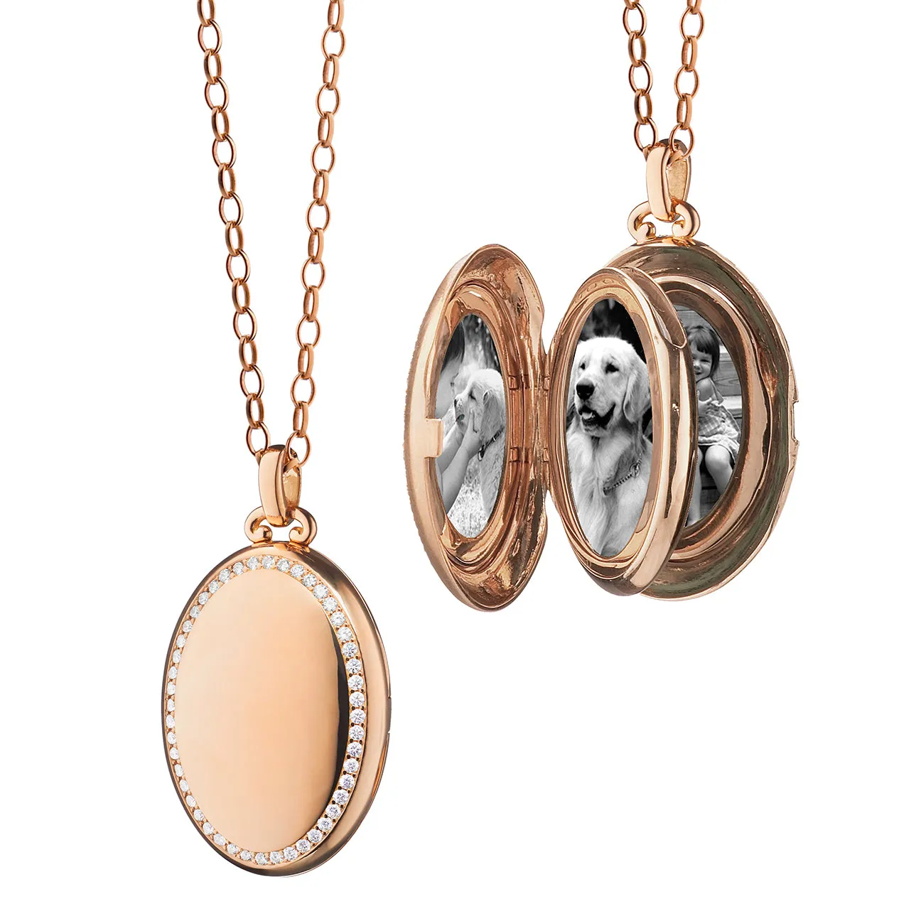 The Four Image "Premier" 18K Rose Gold Diamond Locket